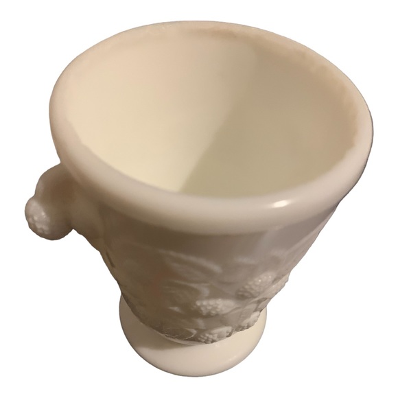 Antique EAPG Hobbs Brockunier MILK GLASS Spooner BLACKBERRY PATTERN 1870 AQ UC. - Picture 6 of 16